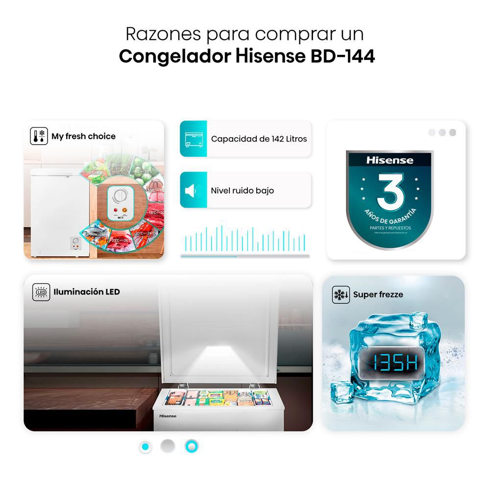 Congelador Horizontal 144L HISENSE BD144 img #3