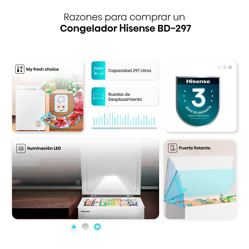 Congelador Horizontal 297L HISENSE BD297 img #3