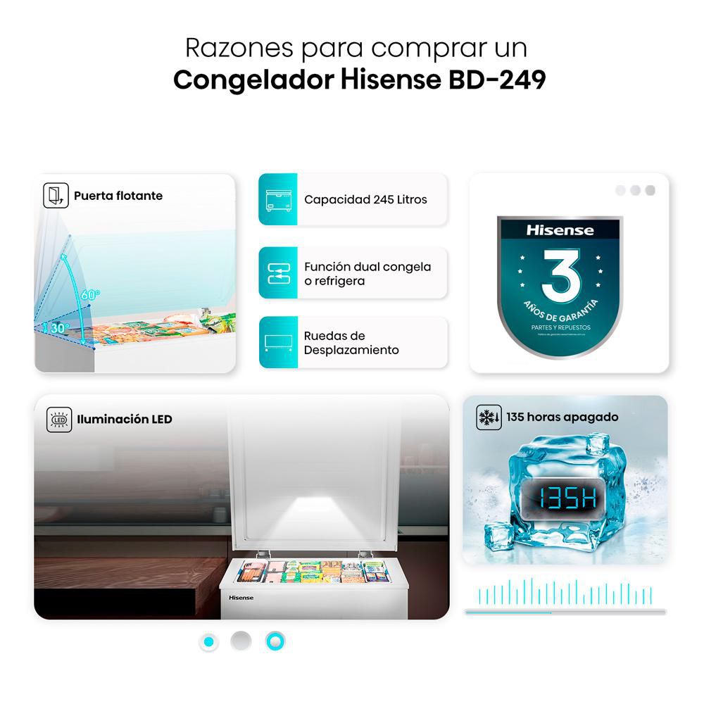 Congelador Horizontal 245L HISENSE BD249 img #3