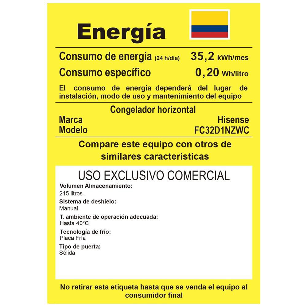 Congelador Horizontal 245L HISENSE BD249 img #8