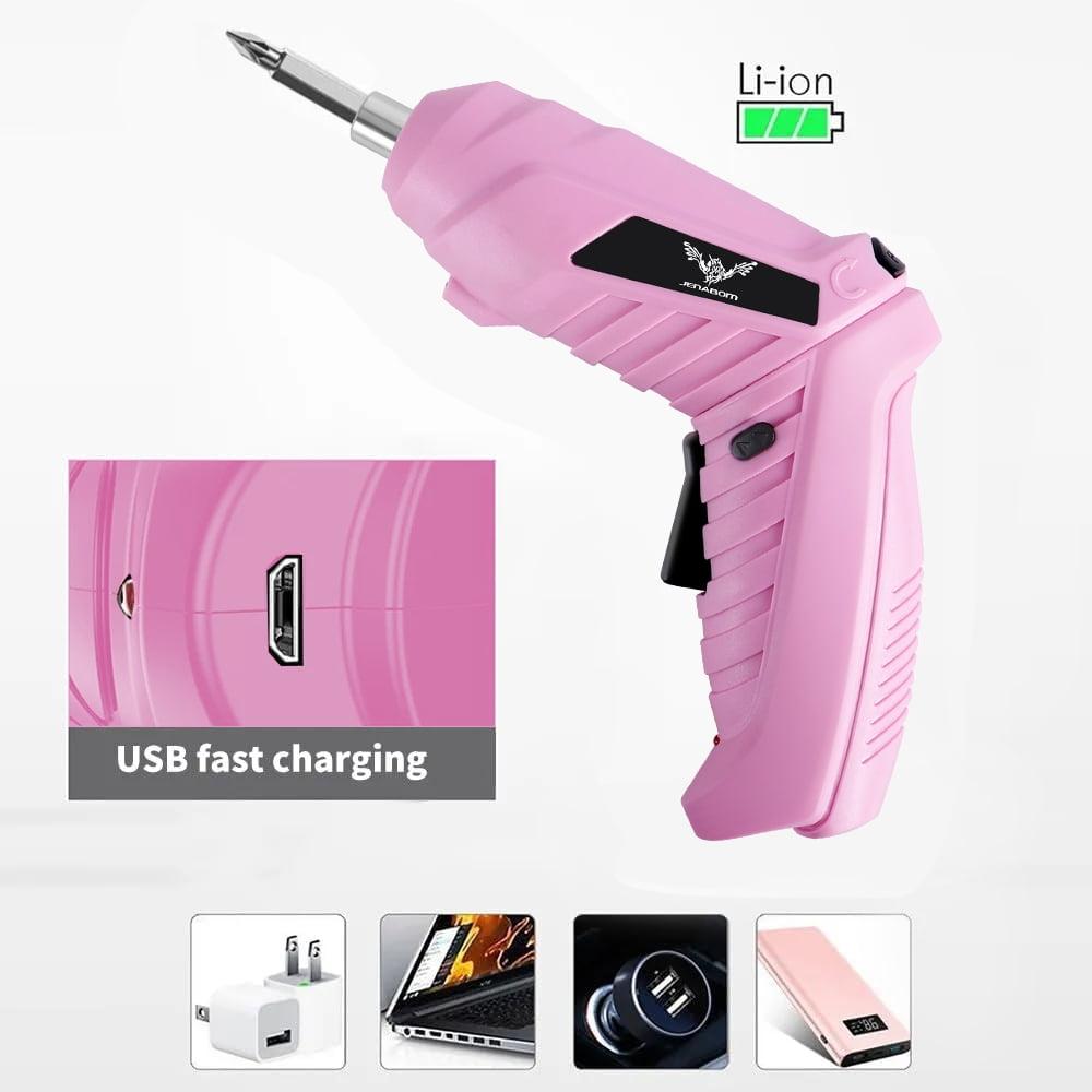 Set De Destornillador Eléctrico Inalámbrico Jenabom 3.6V Recargable Multiángulo img #4