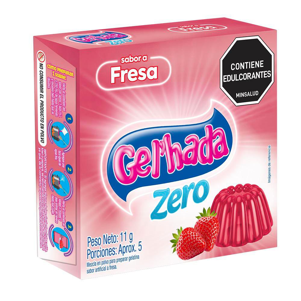 Gelatina GEL HADA zero sabor a fresa (11  gr)