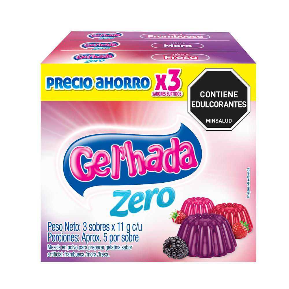 Gelatina GEL HADA zero sabores surtidos (33  gr)