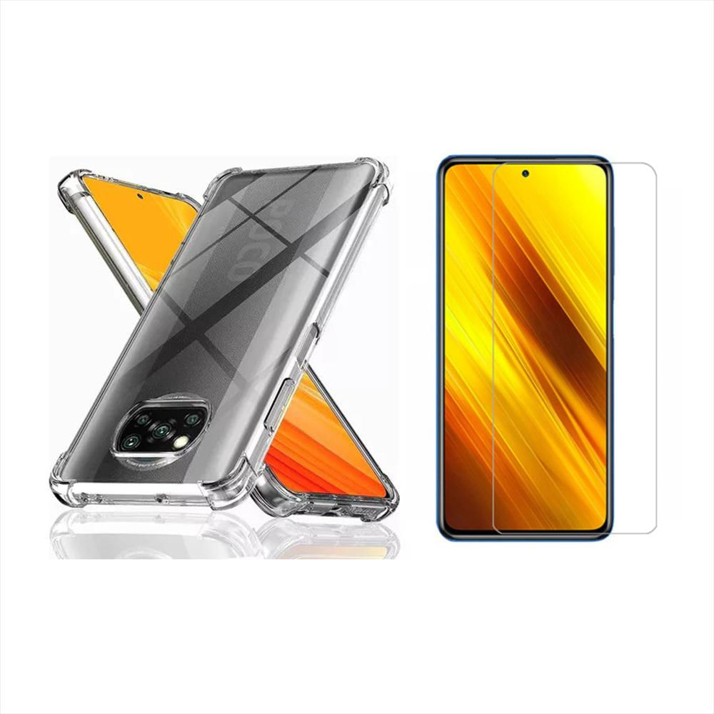 Funda Airbag Antichoque + Vidrio Templado Para Xiaomi Poco X3 / X3 Pro