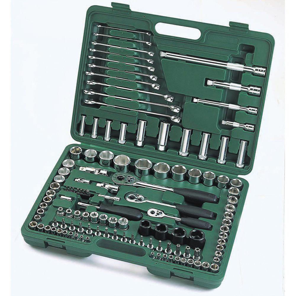 Llaves Copas Cuadrante 1/4,3/8,1/2 Mm/Pul 124Pzs img #1