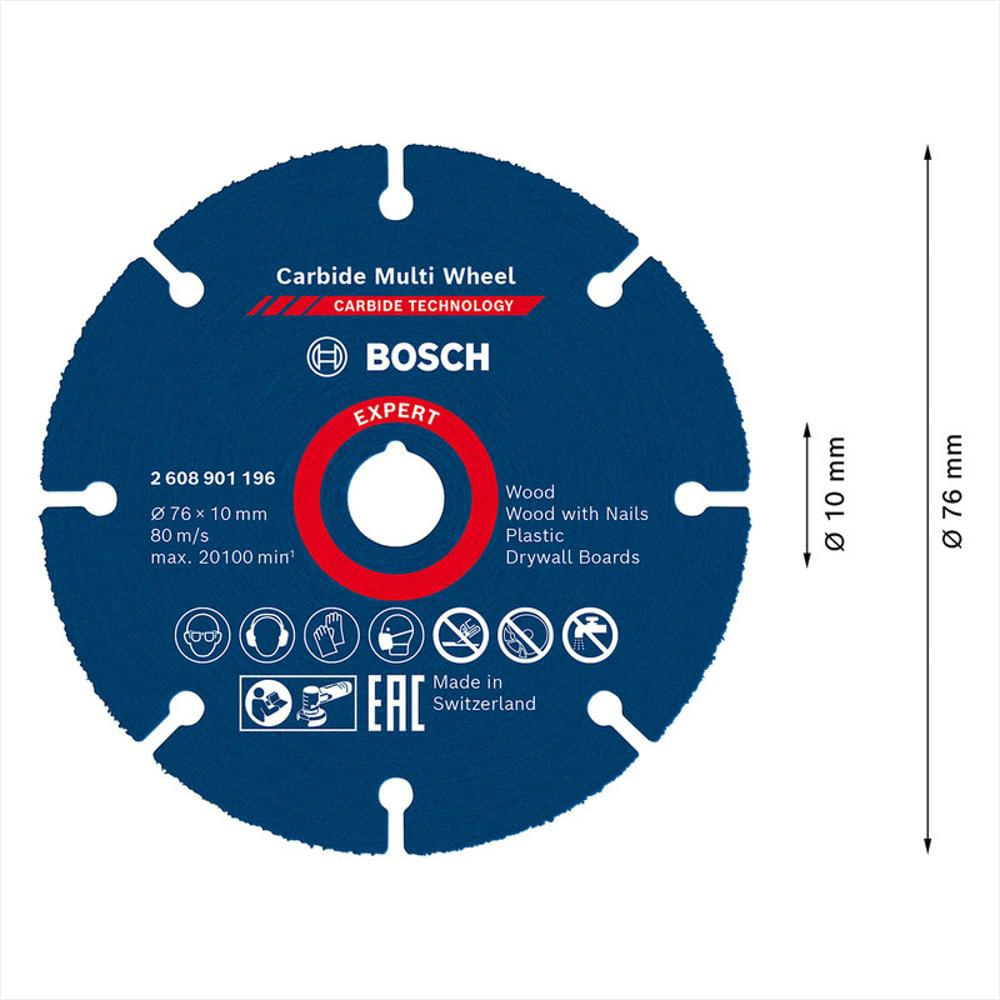 Disco De Corte Bosch Expert Carbide Multi Wheel 76Mm img #3