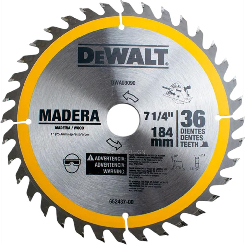 Disco Sierra Para Madera 7.1/4 pulgadas X 36Tpi Eje 5/8 pulgadas img #1