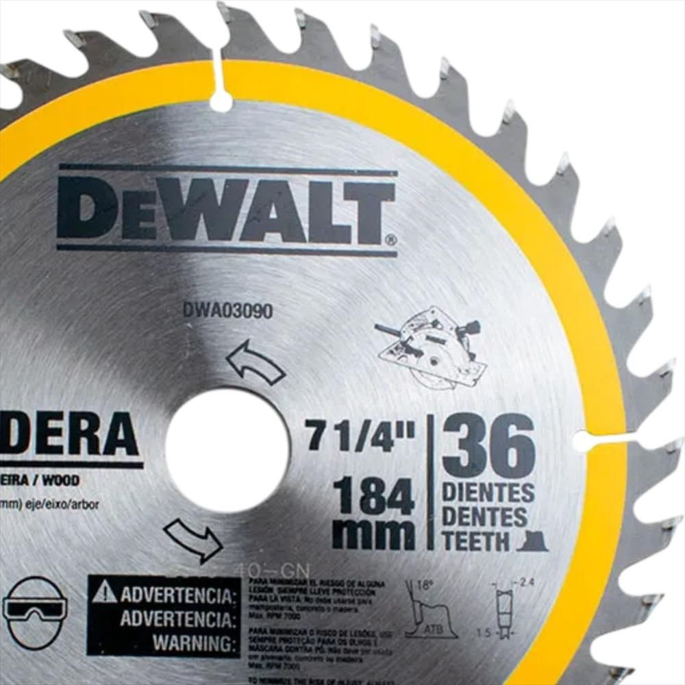Disco Sierra Para Madera 7.1/4 pulgadas X 36Tpi Eje 5/8 pulgadas img #3