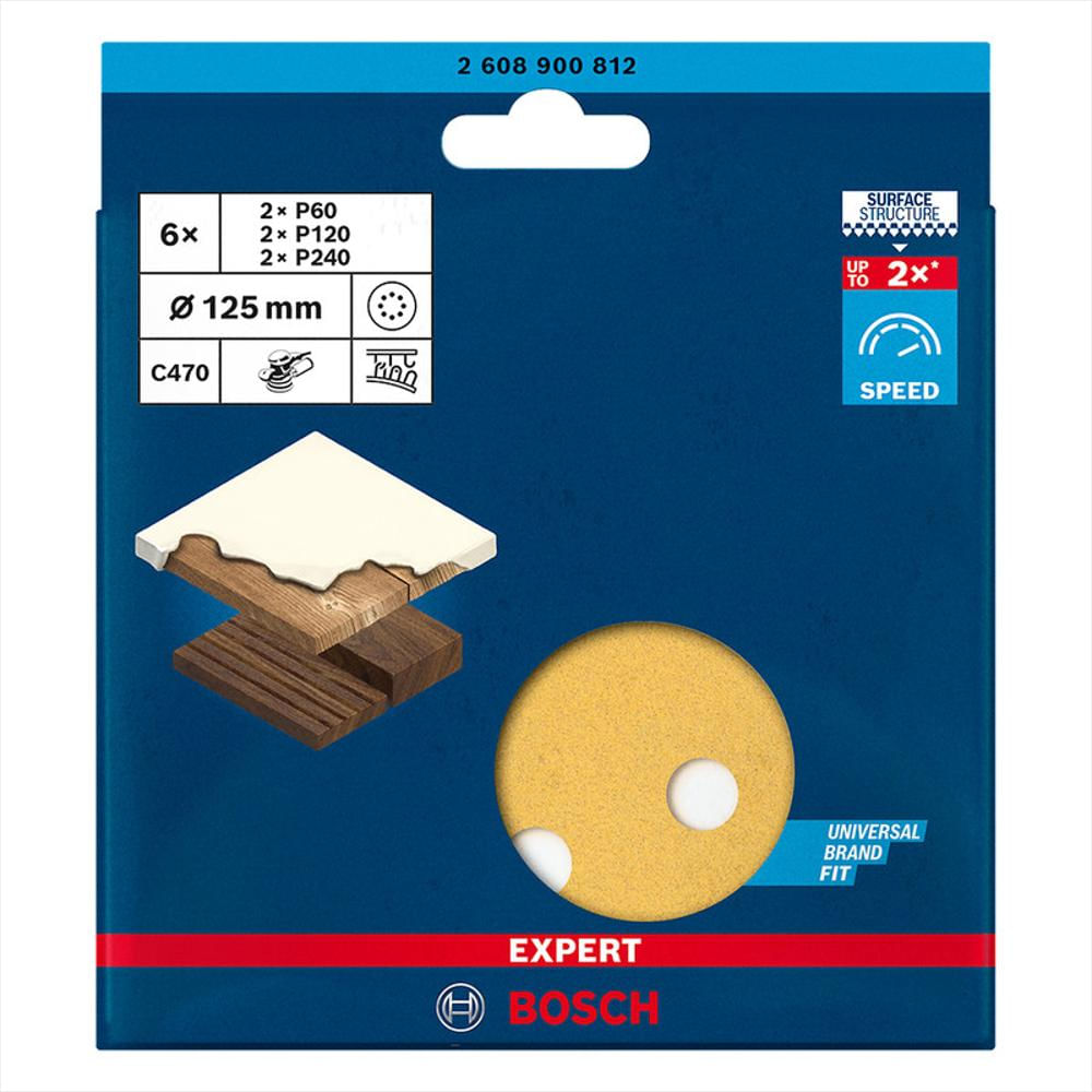 Disco De Lija Bosch Expert C470; 125Mm G60/120/240 img #3