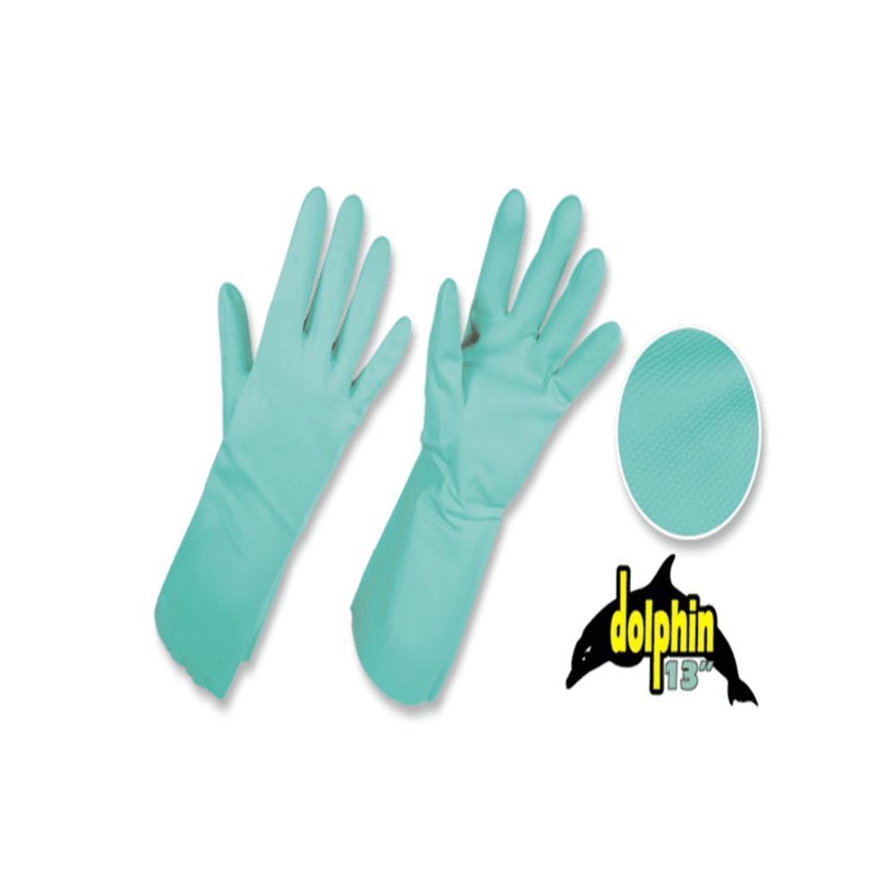 Guante Nitrilo 13 pulgadas Verde Espesor 15Mils T 9 img #1