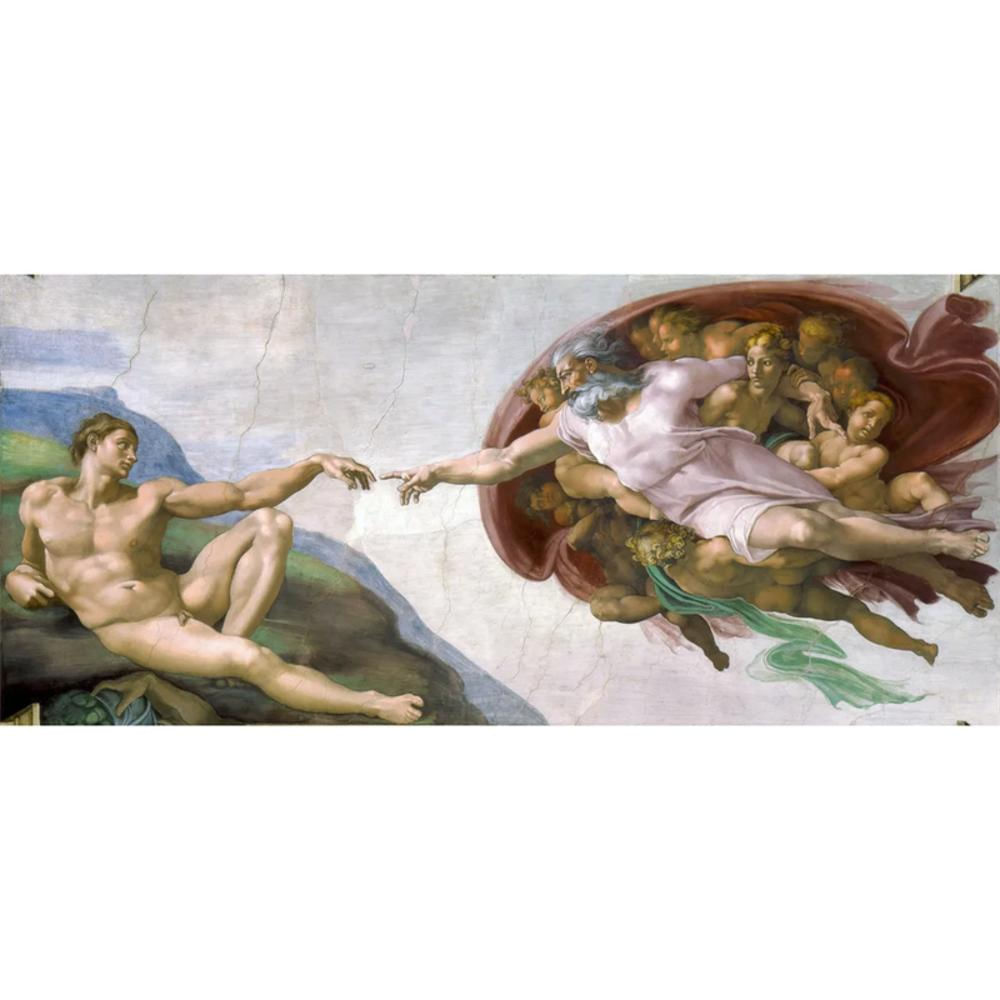 Cuadro La Creación De David En Lienzo Sublimado 1M X 50Cm Decoración Sala Hogar img #1