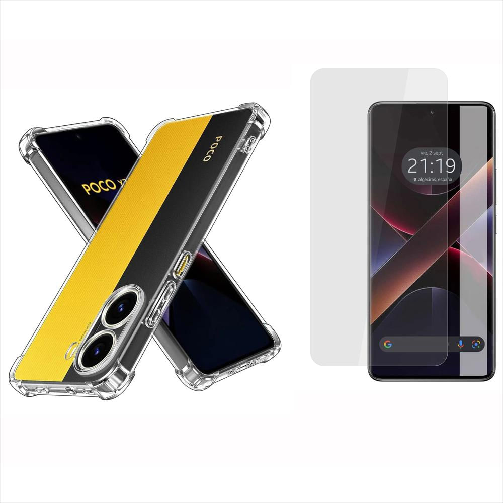 Funda Airbag Antichoque + Vidrio Templado Para Xiaomi Poco X7 Pro