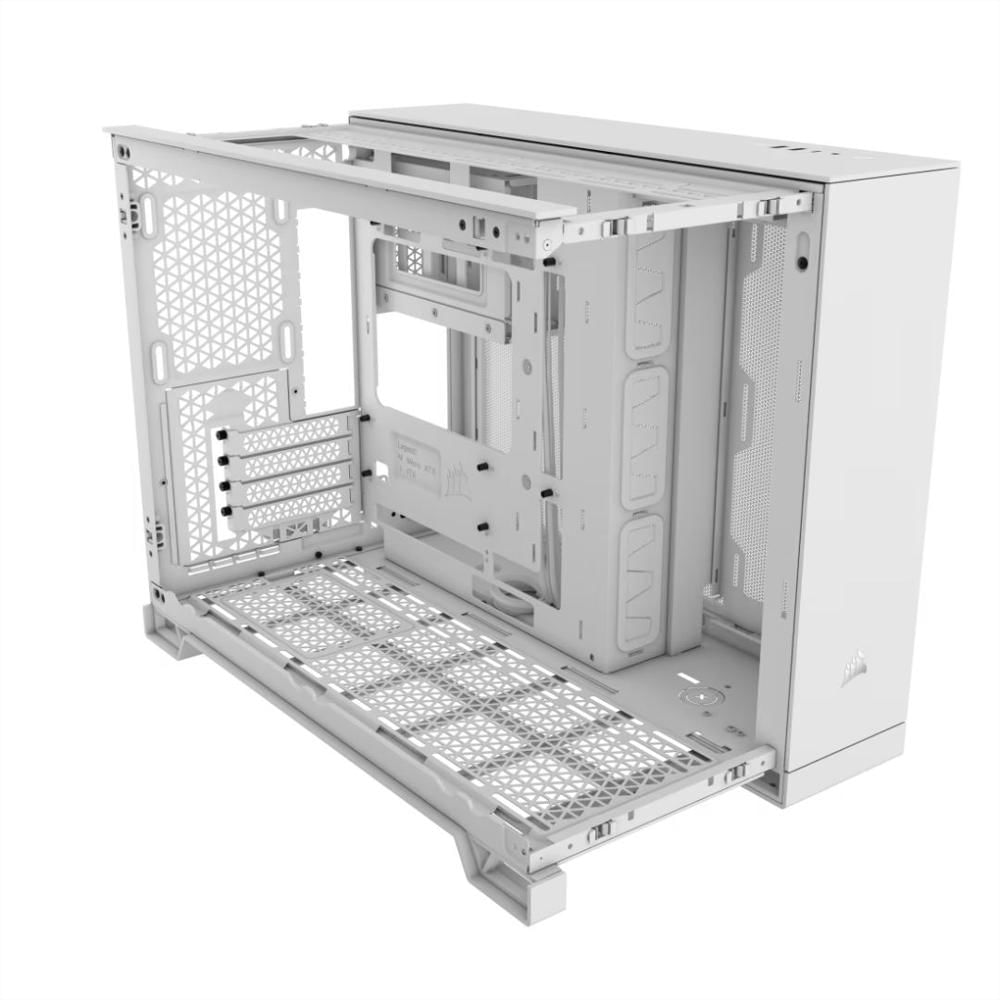 Chasis Corsair 2500X Blanco Atx Con Panel De Vidrio img #2
