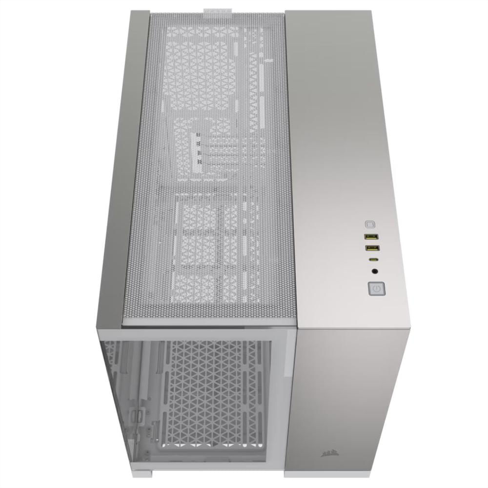 Chasis Corsair 2500X Blanco Atx Con Panel De Vidrio img #4