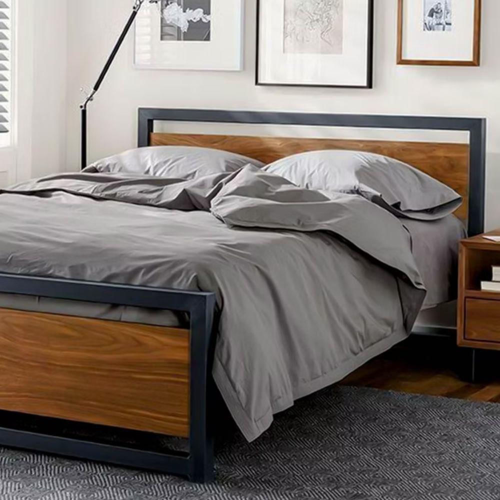 Cama May Doble En Roble Y Metal img #5
