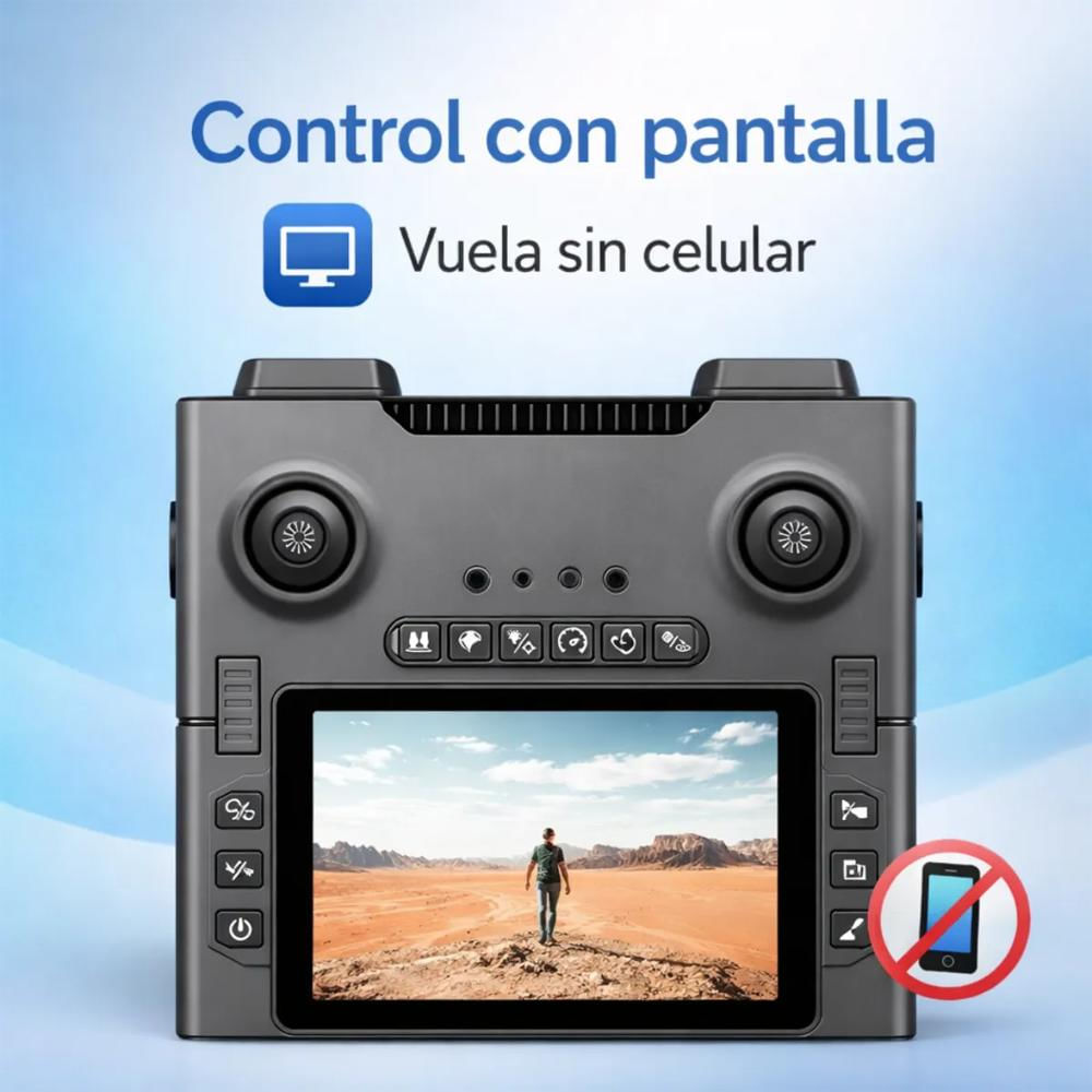 Dron Camara Hd Pantalla 4.3 Plegable 2.4G Sensor Obstaculo Oscuro img #2