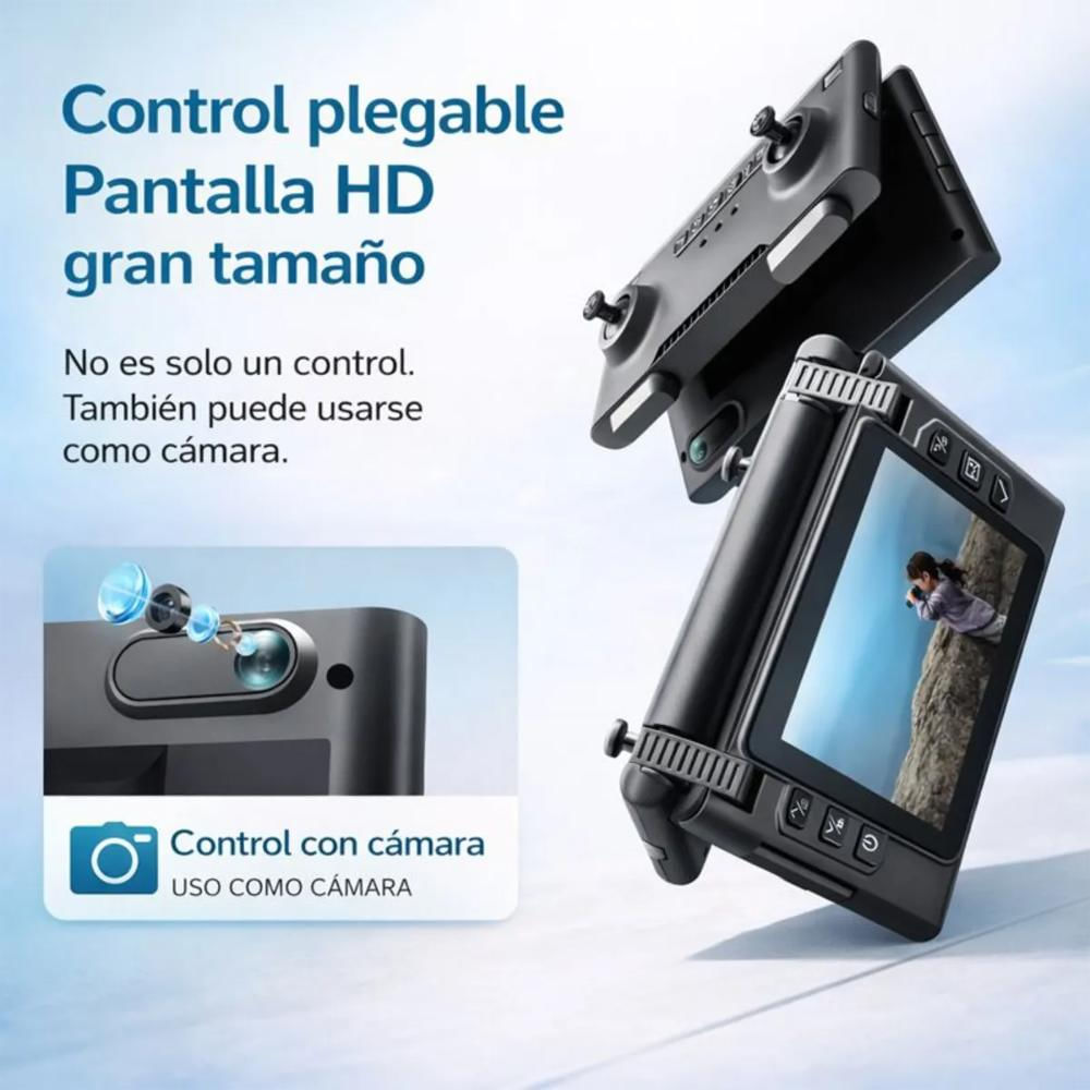 Dron Camara Hd Pantalla 4.3 Plegable 2.4G Sensor Obstaculo Oscuro img #4