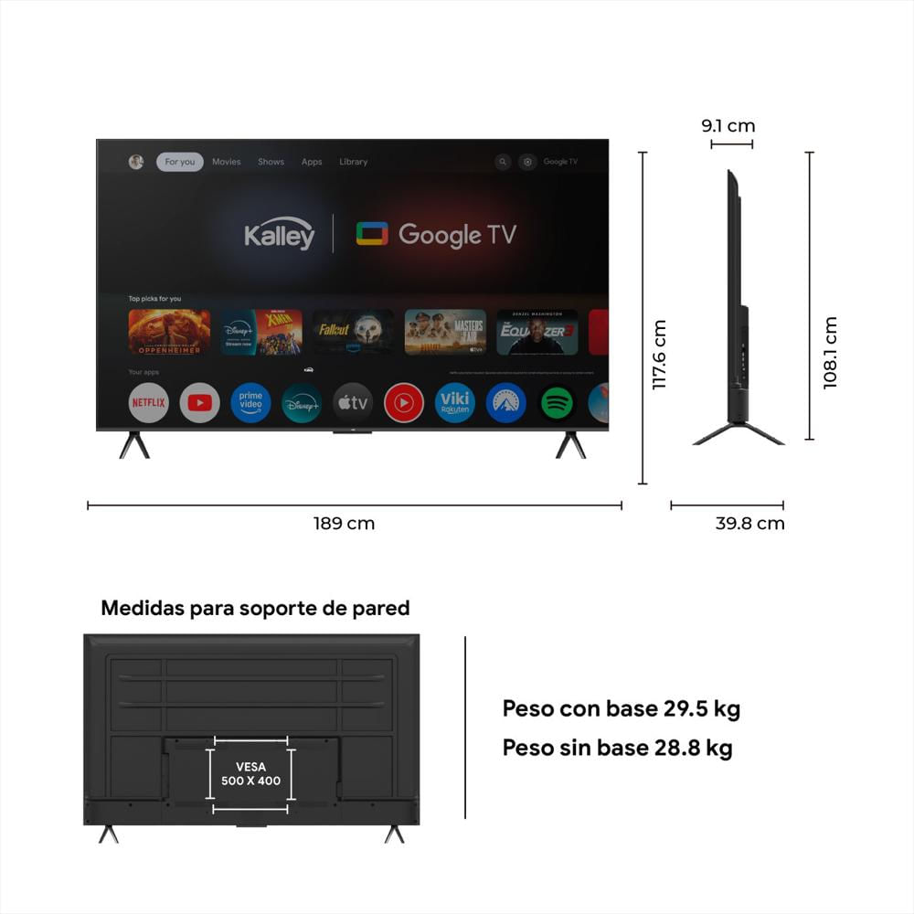 Televisor Kalley 85 Pulgadas Qled img #2