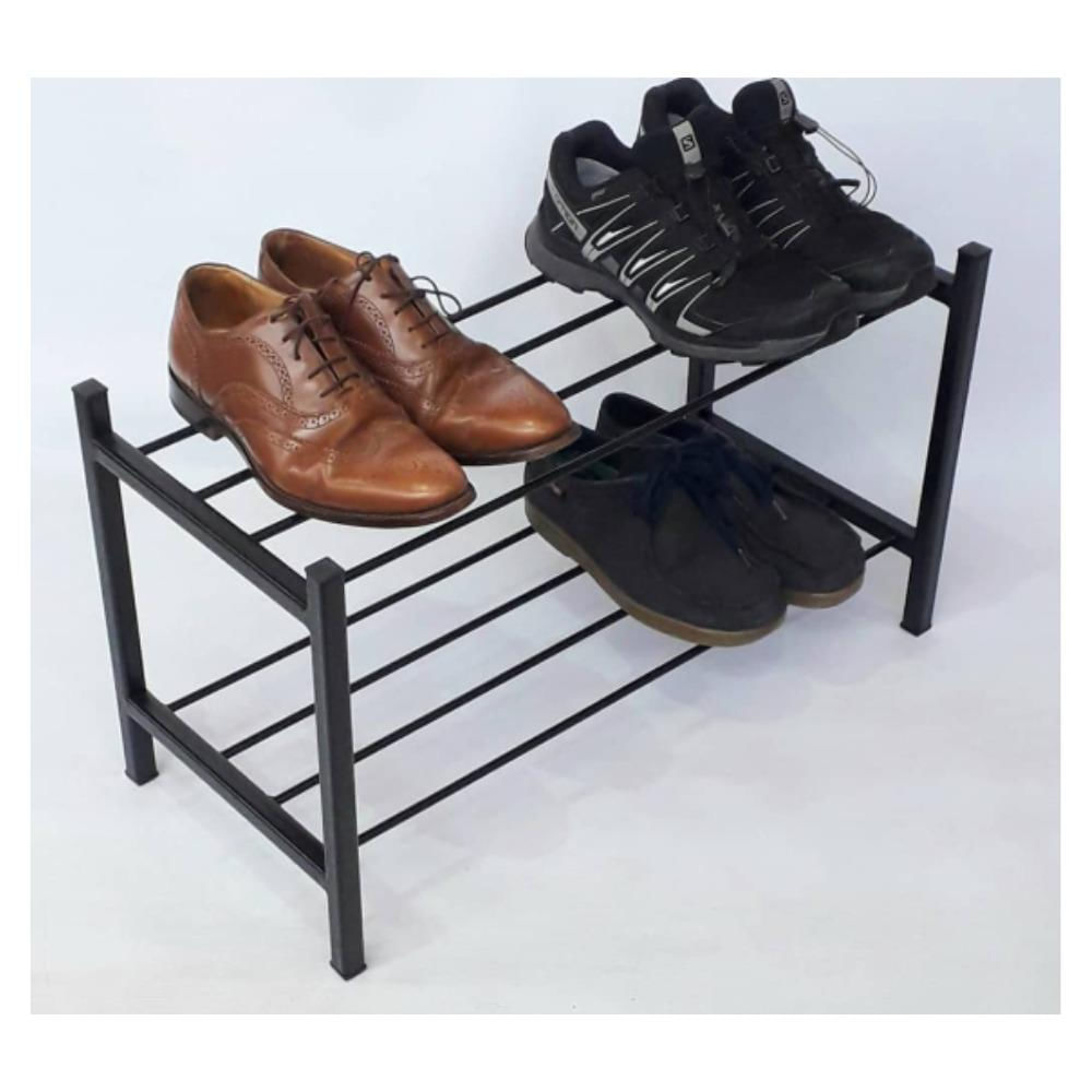 Zapatera Organizadora Metálica De 2 Niveles Compacta, Resistente Y Moderna img #4