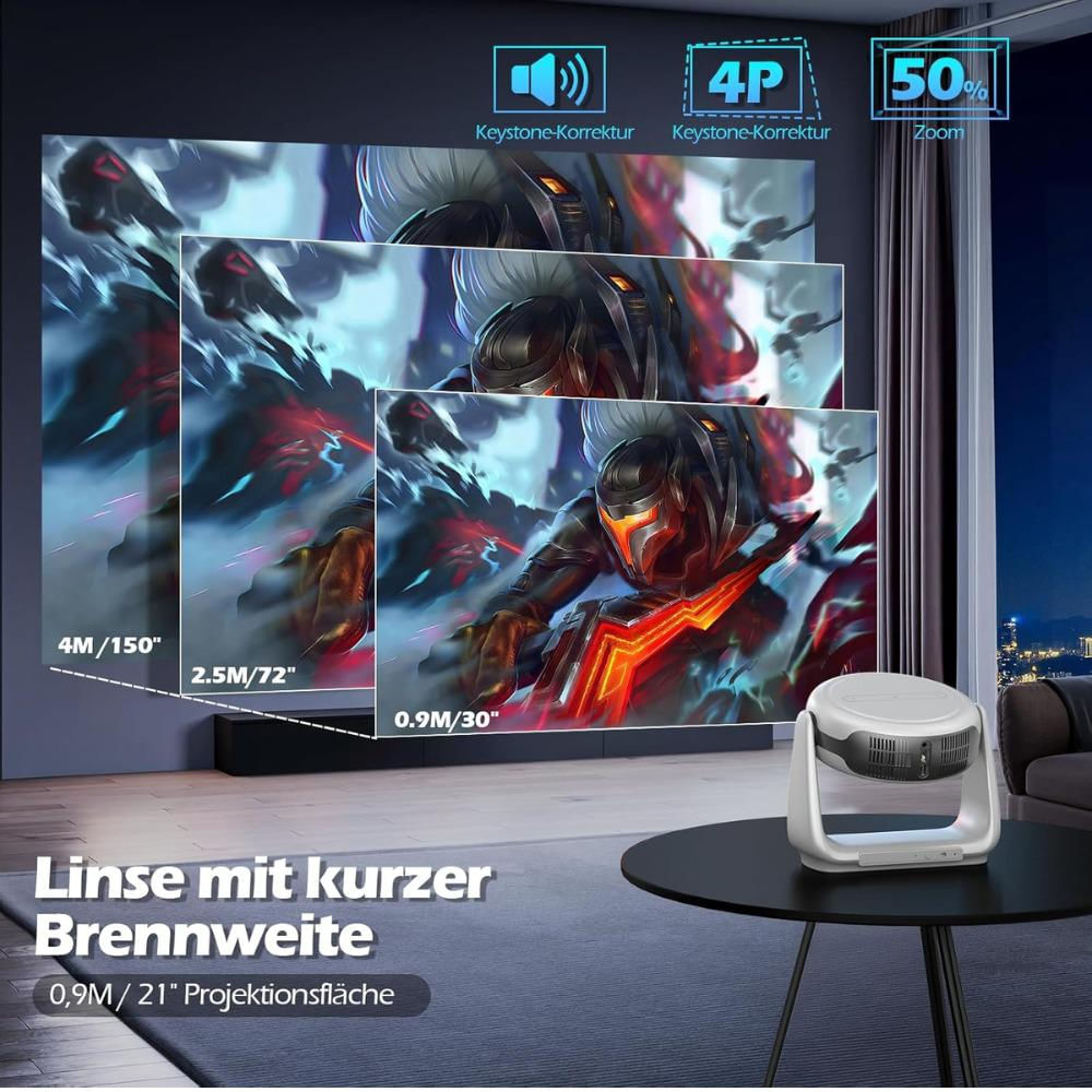 Proyector Android K1 4K 7000 Lúmenes Wifi 5G Auto Enfoque Control Bluetooth img #5