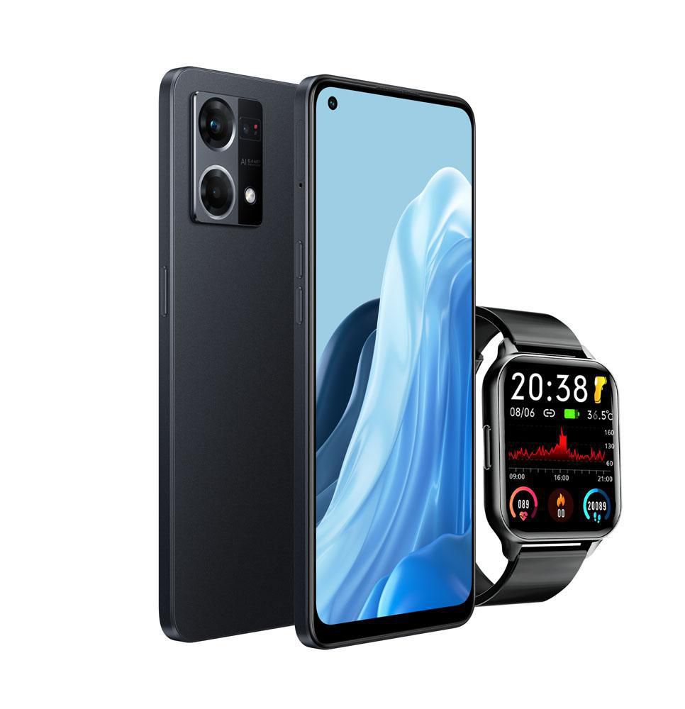 Celular OPPO Reno 7 128 GB 6 GB RAM Negro + Smartwatch img #2
