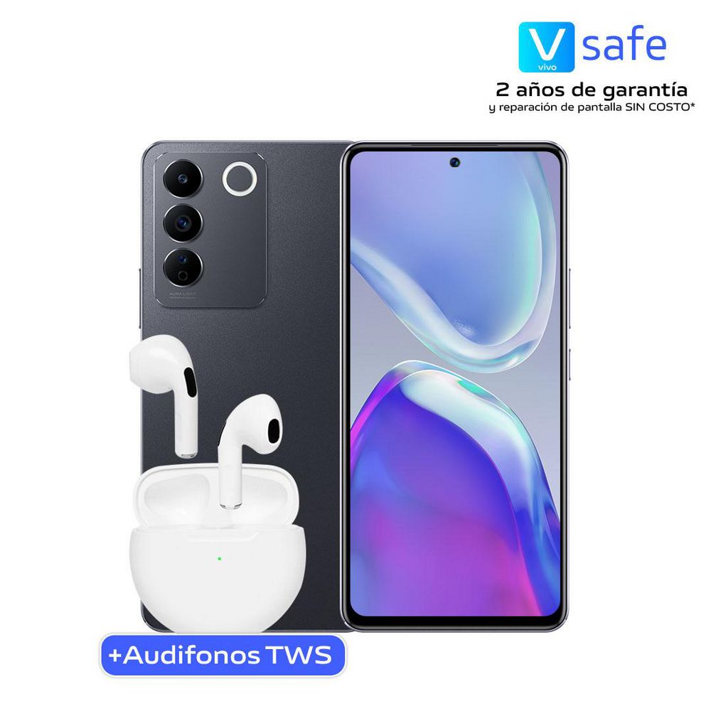 Celular VIVO V25e 256 GB 8 GB RAM Negro + Audifonos TWS img #2