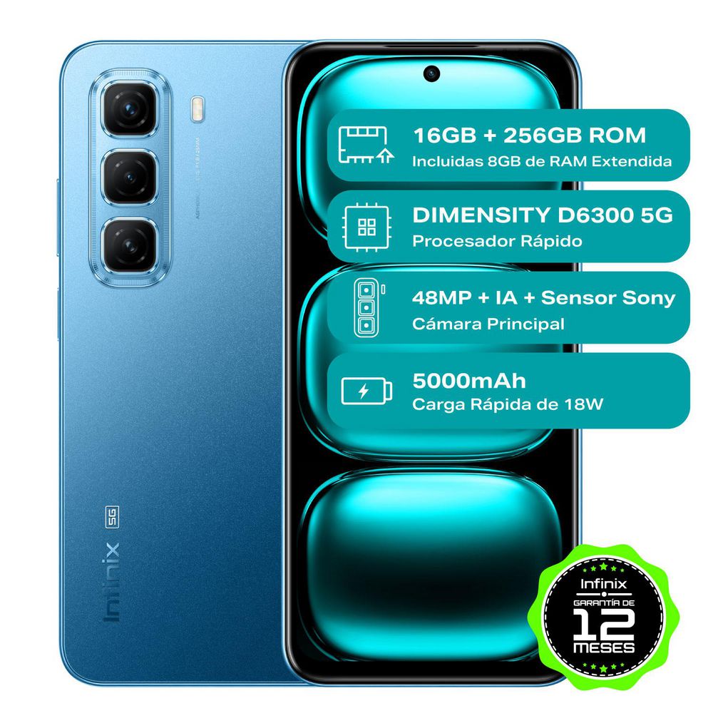 Celular INFINIX HOT 50 5G 256 GB 8 GB RAM Azul