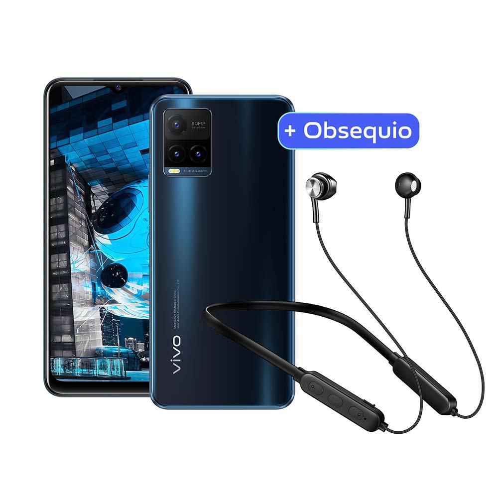 Celular VIVO Y21S 128 GB 4 GB RAM Azul Medianoche + Audífonos img #1