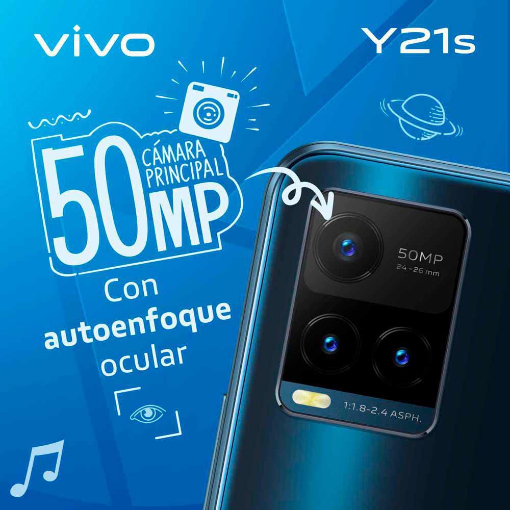 Celular VIVO Y21S 128 GB 4 GB RAM Azul Medianoche + Audífonos img #5