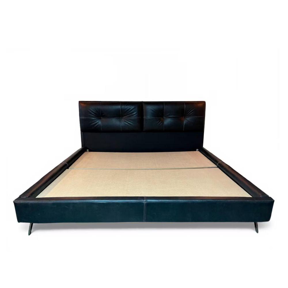 Cama Brunette Doble En Cuero Natural img #3