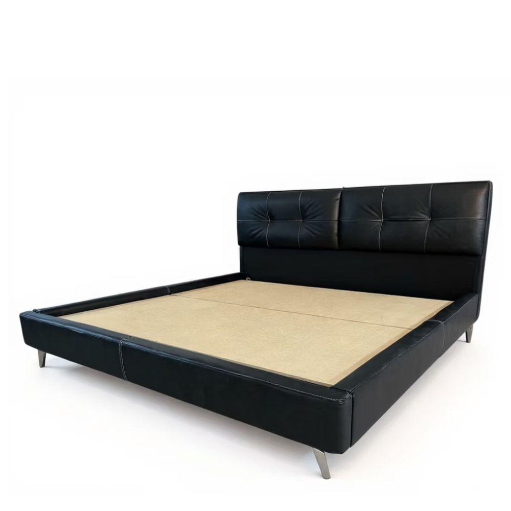 Cama Brunette Doble En Cuero Natural img #4