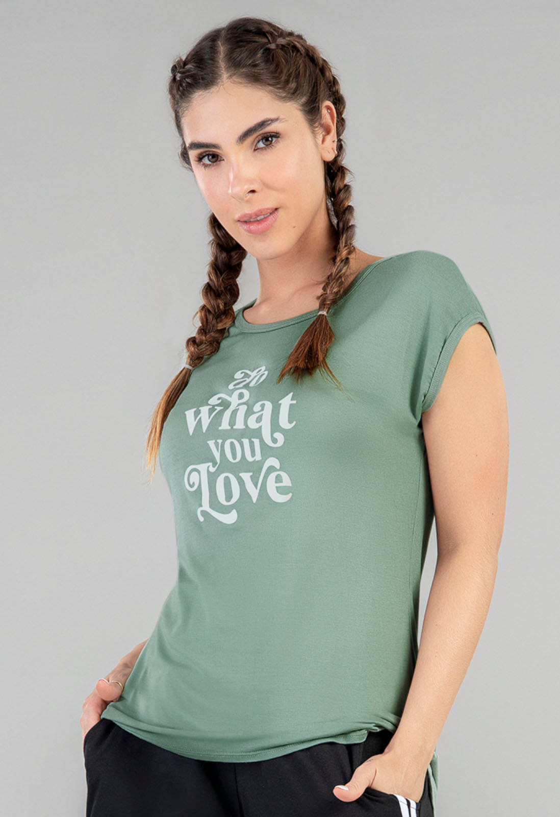 Camiseta Mujer Verde Oliva FI 92714