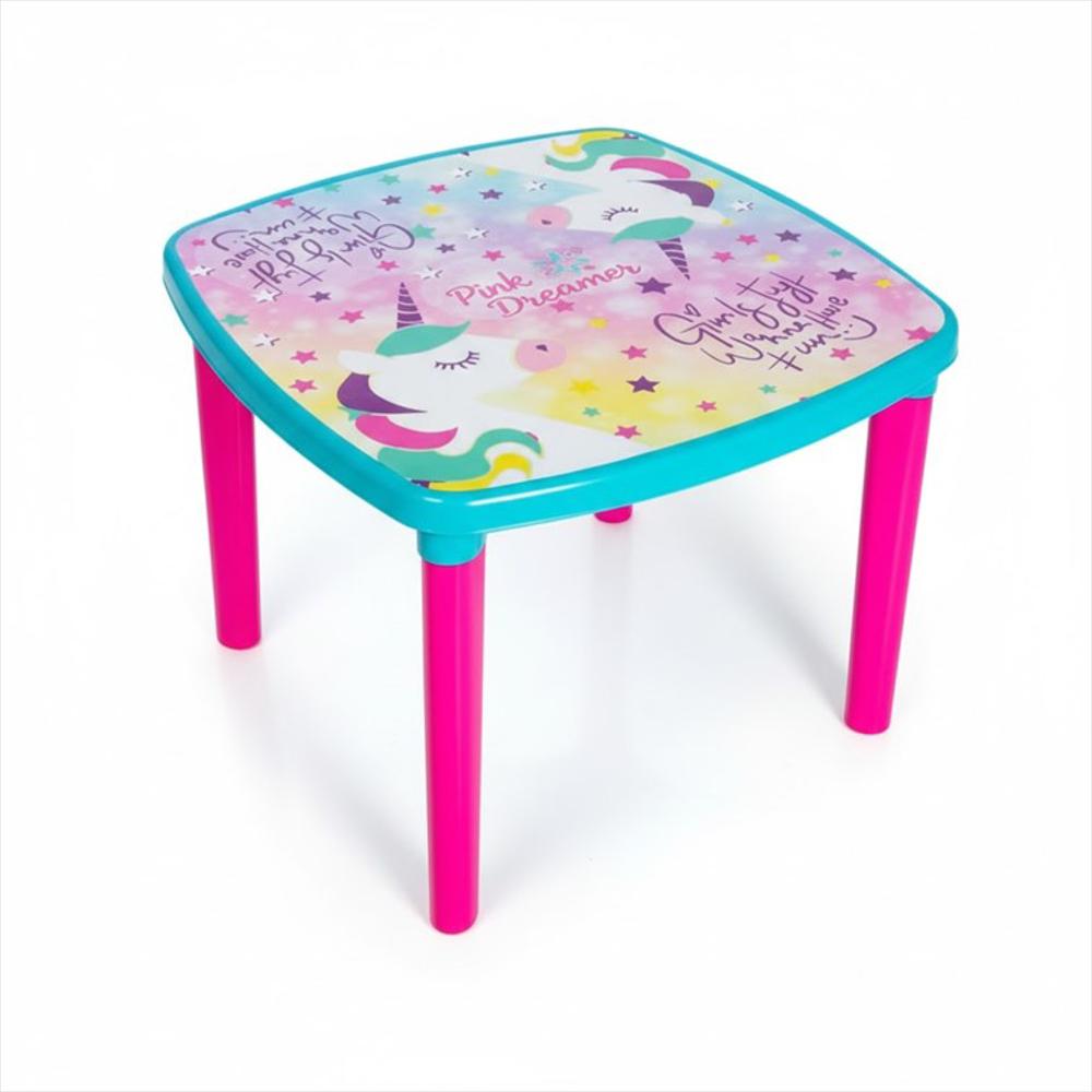 Mesa Infantil Armaty Unicornio Aguamarina/Fucsia