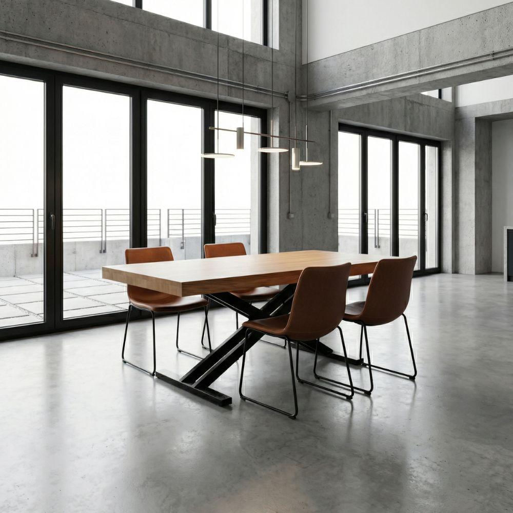 Mesa Comedor Branch 160Cm X 80Cm Roble Y Metal img #5