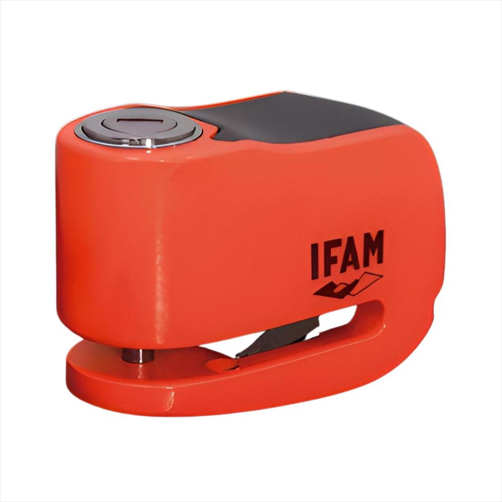 Candado Con Alarma Para Moto Storm Mini Ifam Naranja img #1
