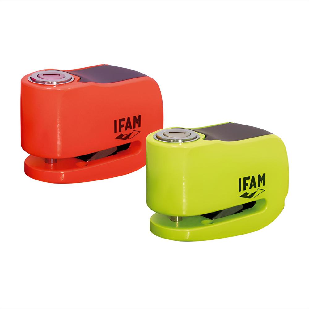 Candado Con Alarma Para Moto Storm Mini Ifam Naranja img #3