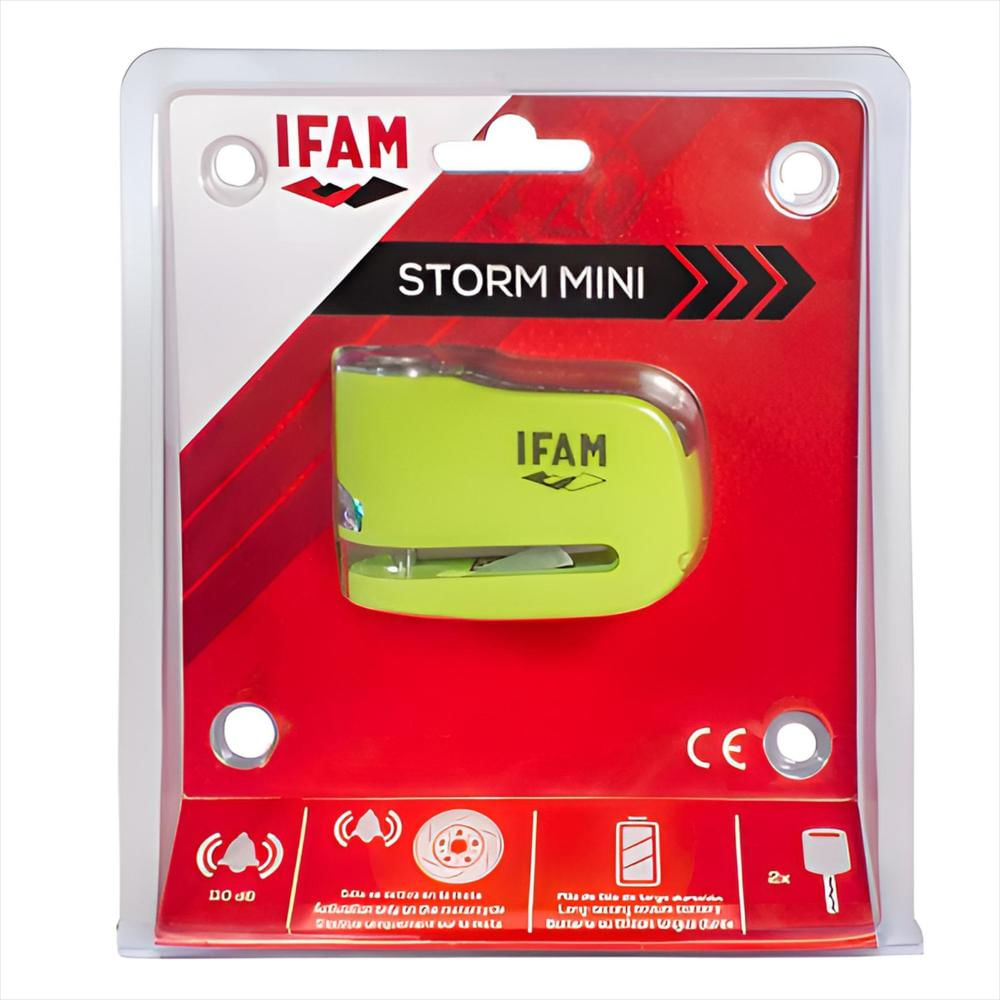 Candado Antirrobo Con Alarma Storm Mini Ifam Verde img #4