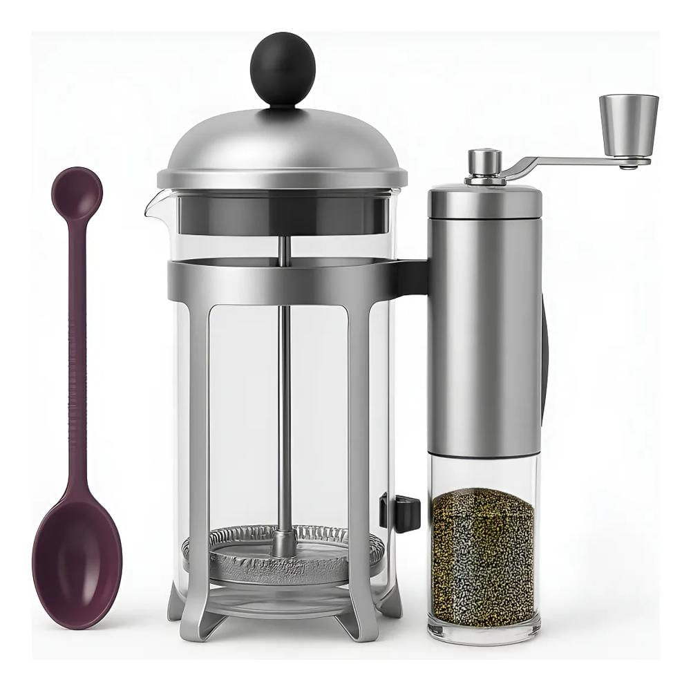 Set Café Prensa Francesa 600 Ml Molino Cuchara Medidora img #1