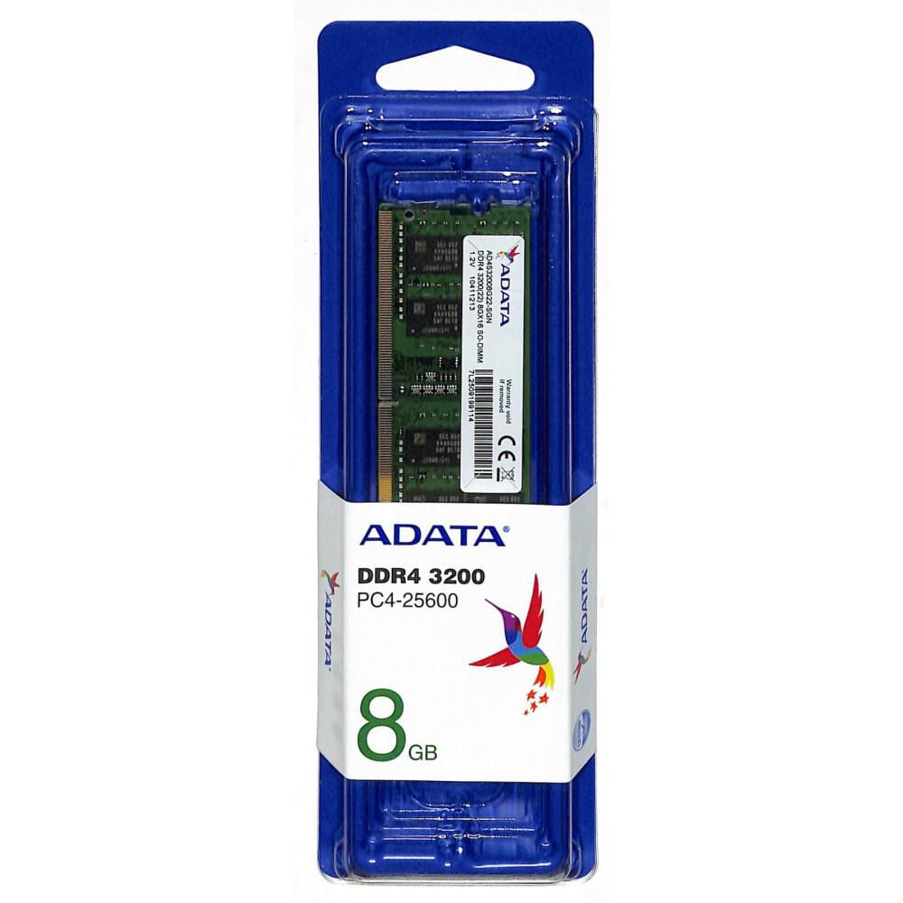 Memoria Ram Adata Ddr4 8Gb 3200 Mhz Para Portatil Memoria Ram Adata Ddr4 8Gb 3200 Mhz Para Portatil