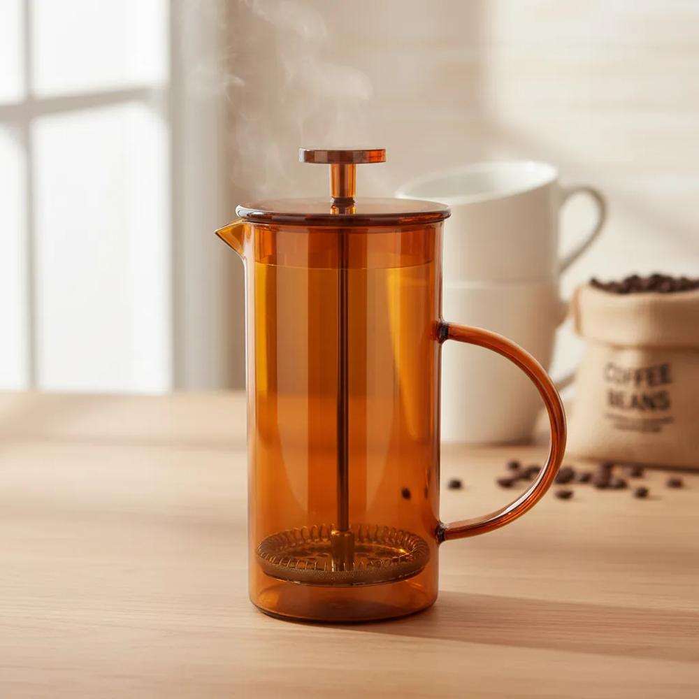Cafetera Prensa Francesa Para Café En Vidrio Ámbar 350Ml img #3
