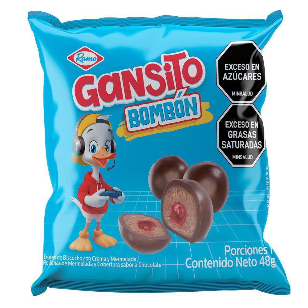 Trufas GANSITO con crema y mermelada (48  gr)