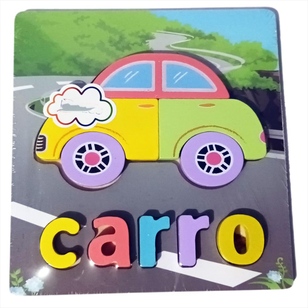 Rompecabezas Madera Montessori X4 Unidades Para Niños Puzzle img #3