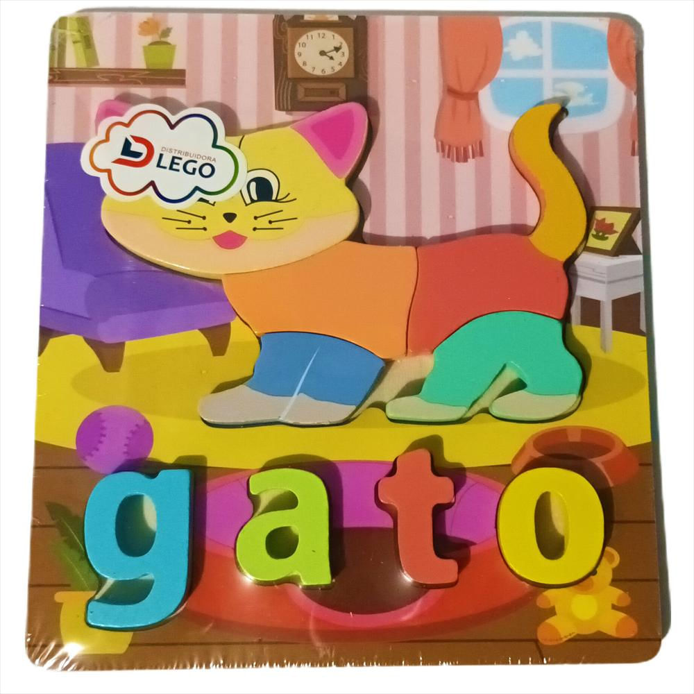 Rompecabezas Madera Montessori X4 Unidades Para Niños Puzzle img #5