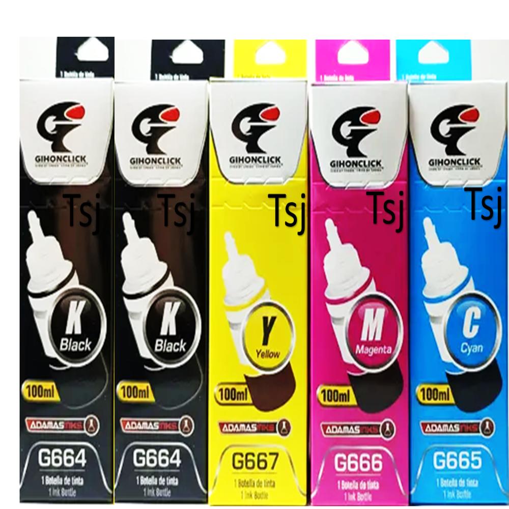 Kit X 5 Tintas 664 Compatible Epson L210 L395 L495 L555 L355 Cmy 2Bk img #1