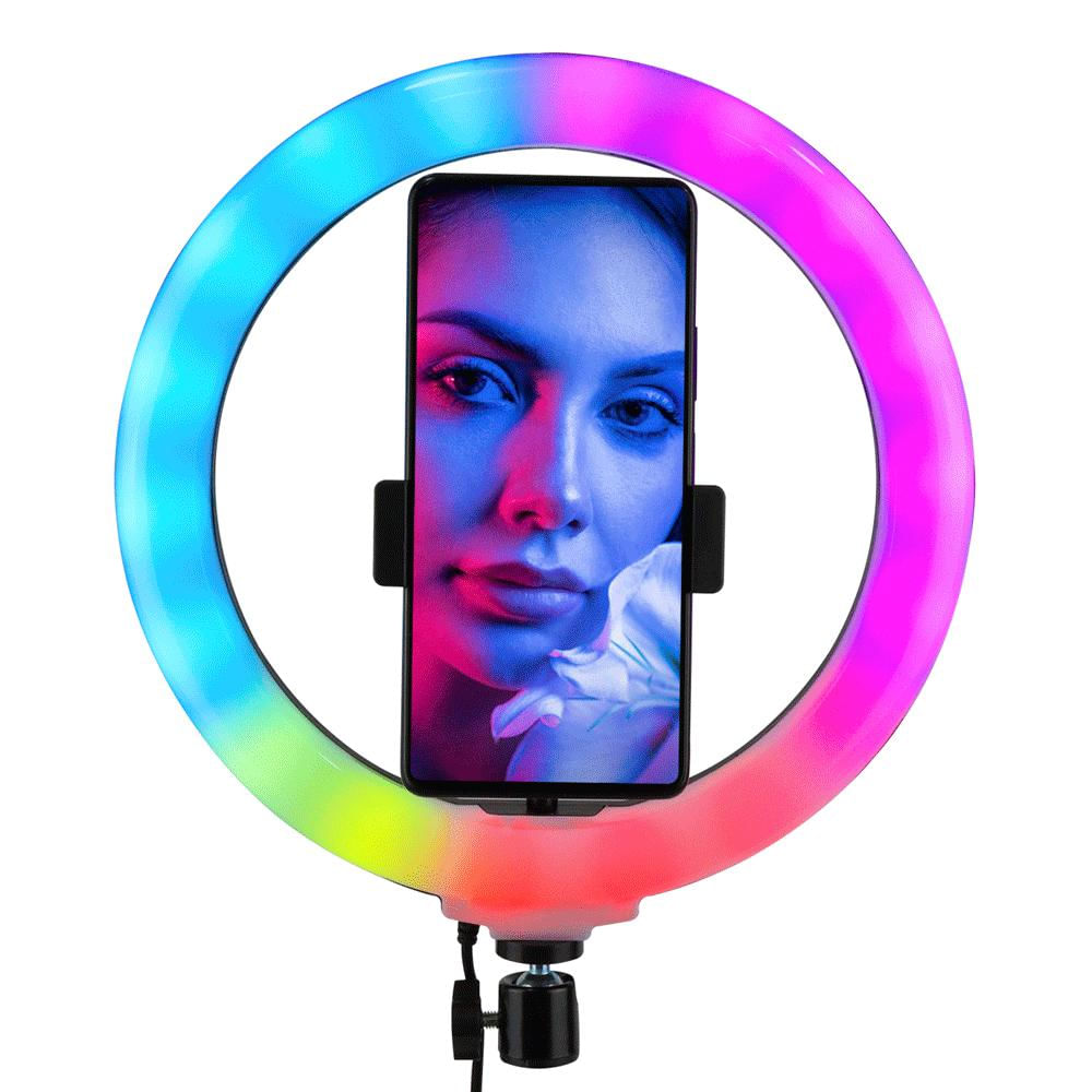 Aro De Luz 26Cms Rgb + Tripode 2.1Mtr Jaltech