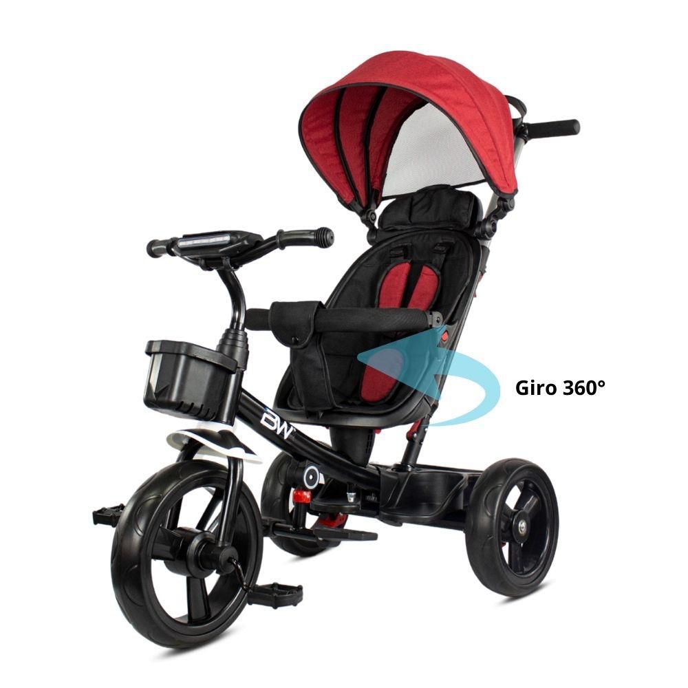 Triciclo Para Niños  Sun Gira 360 Grados Rojo PRINSEL img #1