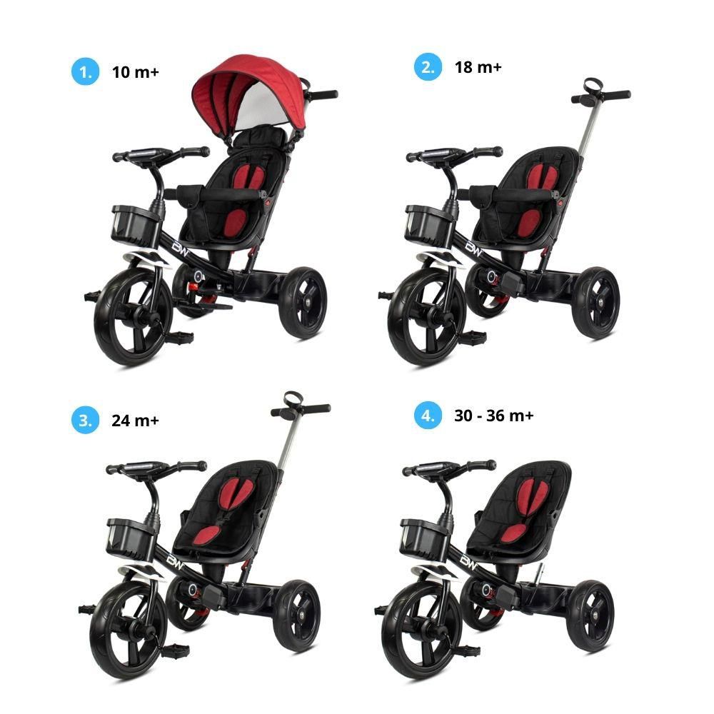 Triciclo Para Niños  Sun Gira 360 Grados Rojo PRINSEL img #3