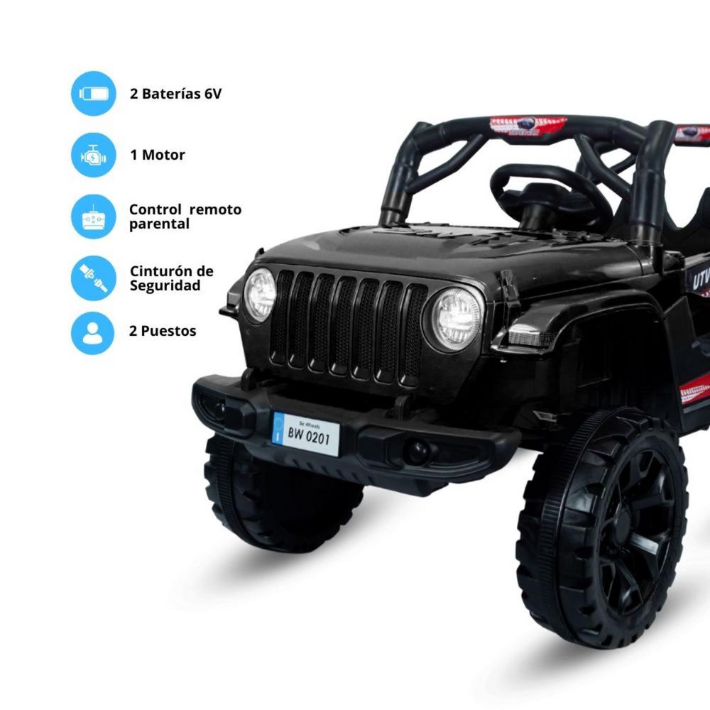 Carro Electrico Para Niños Cherokee Negro 12V PRINSEL img #4