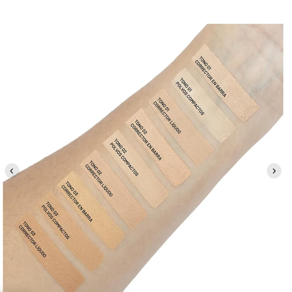 Kit Piel Mistic Face Polvo Compacto Corrector Liquido Corrector En Barra Tono 2 img #2