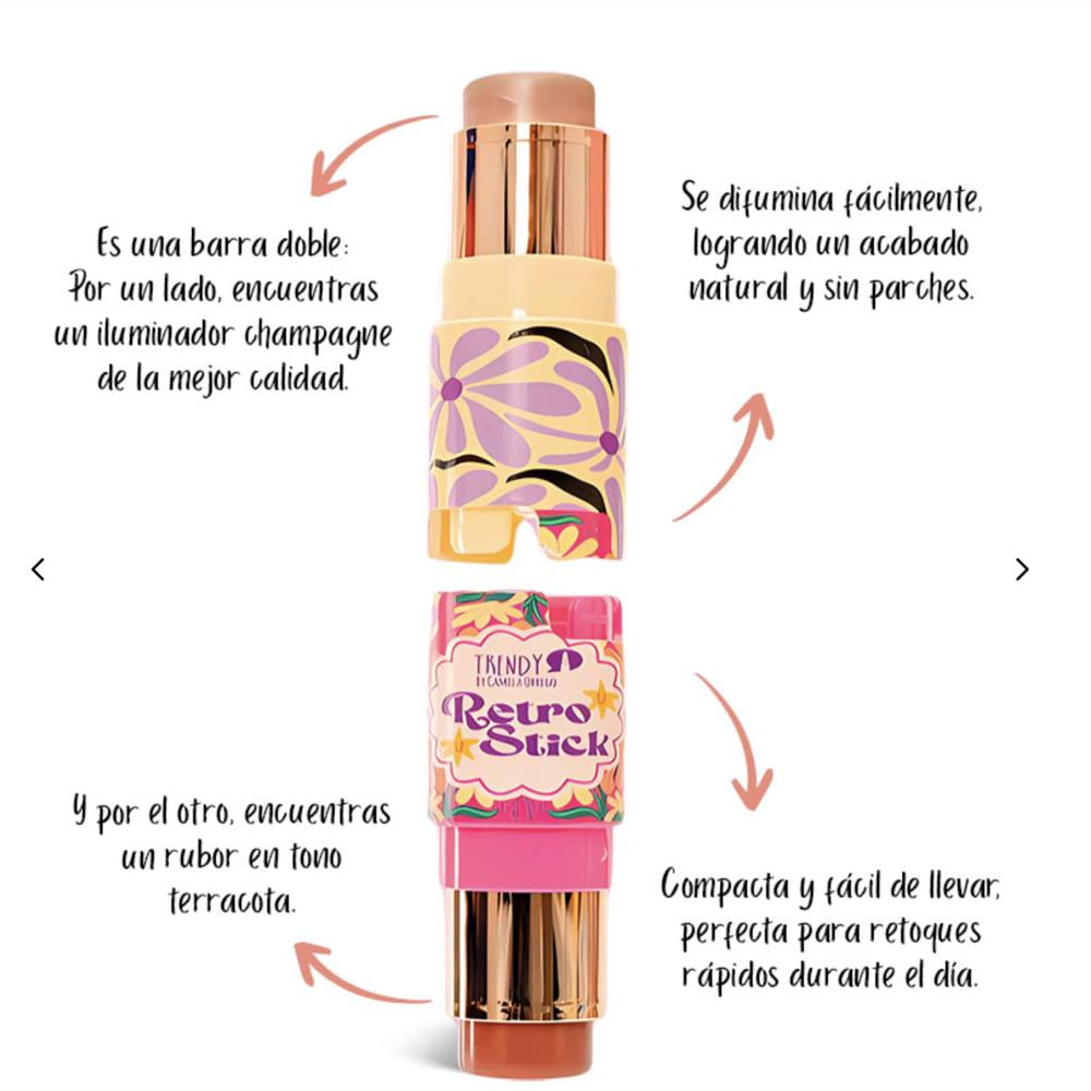 Rubor + Iluminador En Barra Retro Stick Trendy img #2